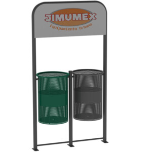 bote doble anuncio perforado metal